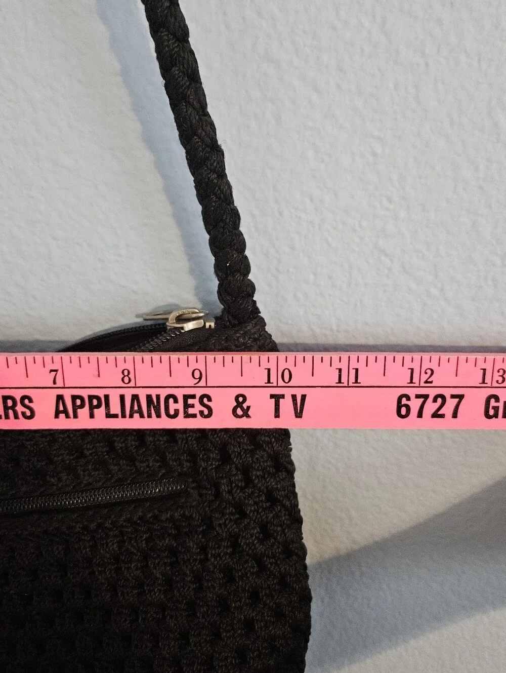 Woven Crossbody Bag - Black